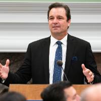 Dr. Ceglarek giving speech